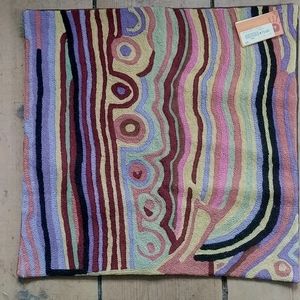 Cushion Cover. Wool. 19-3/4 in square. Hand made.